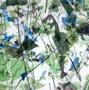 12 x 12 Uroboros Clear W/Green & Blue & Purple Fractures / Streamers - 96 Coe