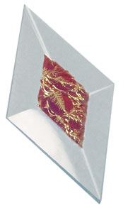 Glue Chip Dichroic Diamond Bevel, 1.5 x 2.5, Dichroic Bevels