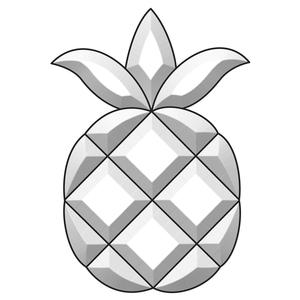 Pineapple bevel Cluster, Assorted Objects