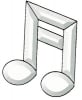 Double Music Note Cluster