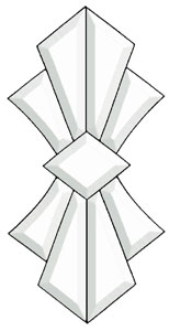 Geometric Bow Bevel Cluster