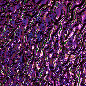 Dichroic Purple On Clear Ripple - 4 x 4, CBS 4x4 on Ripple