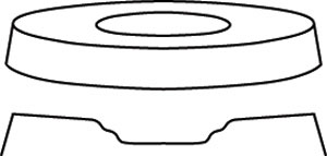 10 Saturn Salad Bowl, Special Order Bullseye Molds