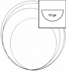 18 gauge Sterling sliver half round Half-Hard Wire, Wire - Silver