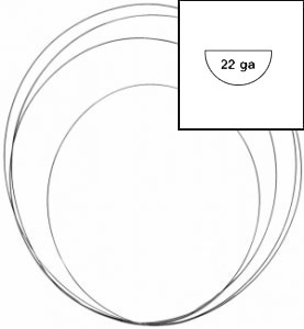 22 Gauge Sterling Silver Half Round Half-Hard Wire, Wire - Silver