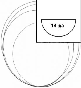 14 Gauge Sterling Silver 1/2 Round Wire, Wire - Silver