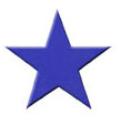 30 Large Blue Stars, Fusible Shapes