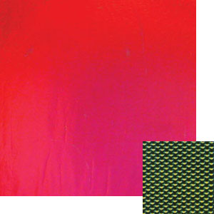 Dichroic Candy Apple Red On Thin Clear Radium- 4 x 4, Dichroic Squares Clearance