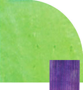 1/4 Sheet Magenta / Green On Thin Clear Fibroid - 90 Coe