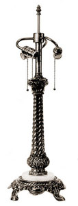 24 1/2 rope lamp base with onyx