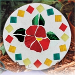 Free Hibiscus Stepping Stone Project Instructions, Mosaic, Fusing & Flameworking Patterns