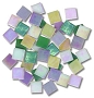 3/4 Glass Tile Iridized Pastels Mix - 1/2 Lb.