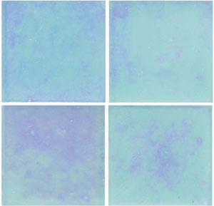 3/4 blue iridized glass tile - 1/2 lb., Iridized Glass Tiles