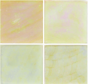 3/4 yellow iridized glass tile - 1/2 lb., Mosaic Tesserae Sale