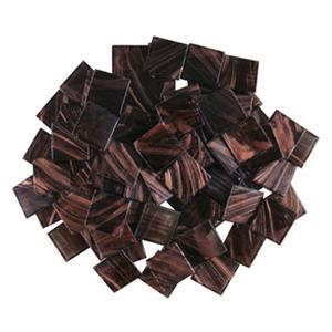 3/4 plum gold streaky glass tile - 1/2 lb., 3/4
