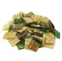 3/4 Glass Tile Gold Streaky Emerald Green Mix - 1/2 Lb.