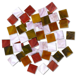 3/4 glass tile wispy harvest mix - 1/2 lb., 3/4