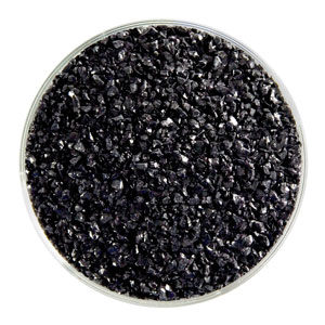 1 lb Stiff Black Opal Frit - Medium, Medium Frit