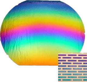 Brick Pattern Dichroic On Thin Clear - Full Sheet, CBS Full Sheet Patterns