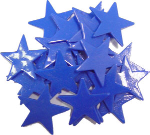 100 Large Blue Stars, Special Order Fusible Shapes