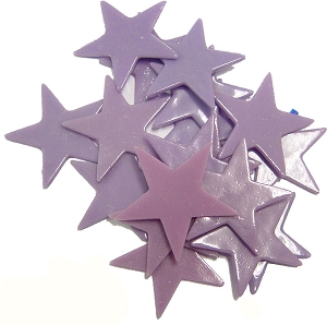 100 Large Purple Stars, Special Order Fusible Shapes