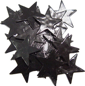 100 Large Black Stars, Special Order Fusible Shapes
