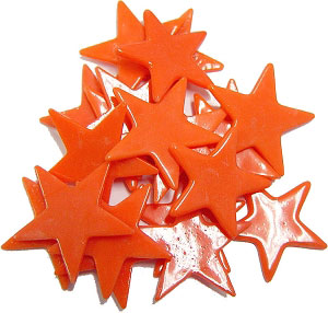 100 Large Orange Stars, Special Order Fusible Shapes