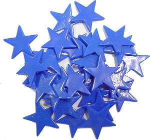 150 Medium Blue Stars, Special Order Fusible Shapes