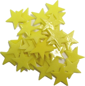 150 Medium Yellow Stars, Special Order Fusible Shapes