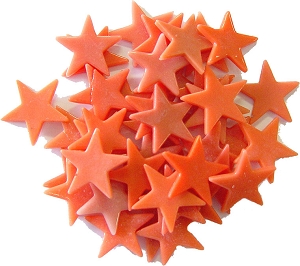 150 Medium Orange Stars, Special Order Fusible Shapes