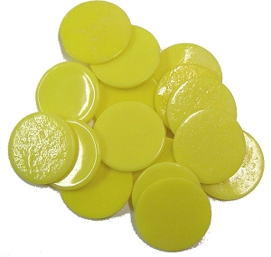 100 Large Yellow Circles, Special Order Fusible Shapes