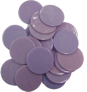 100 Large Purple Circles, Special Order Fusible Shapes