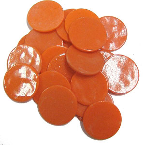 100 Large Orange Circles, Special Order Fusible Shapes