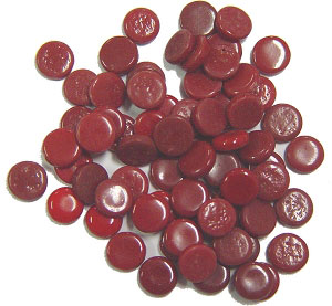 200 Small Red Circles, Special Order Fusible Shapes