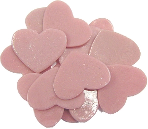 100 Large Pink Hearts, Special Order Fusible Shapes