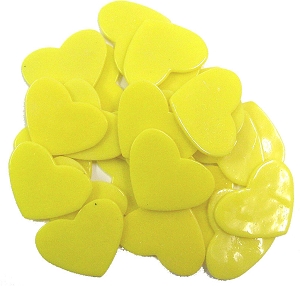 100 Large Yellow Hearts, Special Order Fusible Shapes