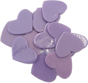 100 Large Purple Hearts, Special Order Fusible Shapes