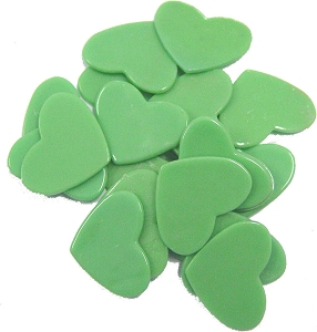 100 Large Green Hearts, Special Order Fusible Shapes