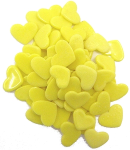 150 Medium Yellow Hearts, Special Order Fusible Shapes