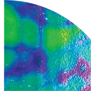 Dichroic Emerald Aurora Borealis On Thin Clear - Quarter Sheet, CBS 1/4 Sheet Patterns