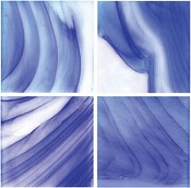 3/4 Blue Wispy Glass Tile - 1/2 Lb., 3/4