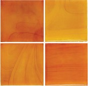 3/4 Amber Wispy Glass Tile - 1/2 Lb., 3/4