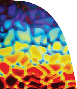 Hot Lava Dichroic on Thin Clear - 1/4 Sheet, CBS 1/4 Sheet Patterns