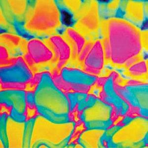 Cool Lava Dichroic on Thin Clear - 4 x 4, CBS 4x4 Patterns