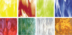 Bullseye Fusible Streakies Glass Pack, Streakies