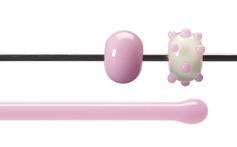 Petal Pink Opal Rodz, Bullseye Opalescent Rods