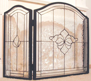 Heritage Bevel Fireplace Screen Pattern, Wrought Iron Display Pieces