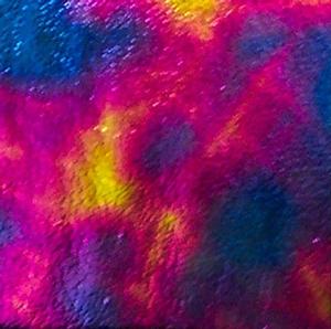 System 96 Dichroic Green/ Magenta Blue Aurora Borealis On Thin Clear - 1/4 Sheet, 1/4 Sheet Patterns