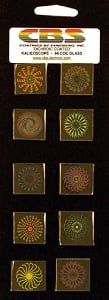 10 Medium Dichroic Pinwheels - 90 Coe, Dichroic Assortments