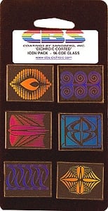 6 Large Dichroic Icon Pinwheels - 90 Coe, Special Order Dichroic Packs